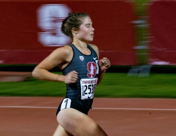 Fifth year Ella Donaghu (above) is the highest-ranked Cardinal athlete with a No. 3 mark in the women's 5000 meters. She race the distance on Friday when Stanford track and field competes at the Oregon Relays in Eugene. (PHOTO: John Lozano/isiphotos.com)