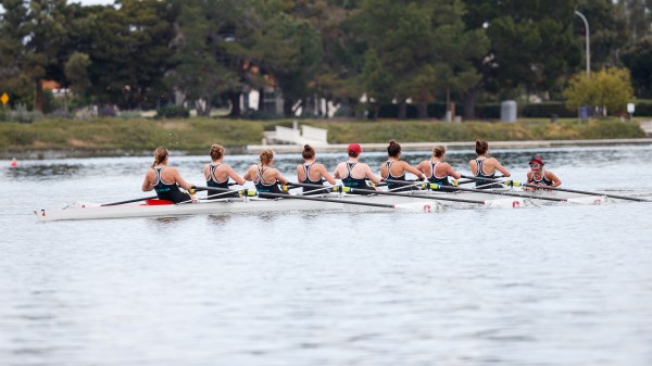 Women's rowing swept Cal at Big Row in their first competition of the season. (Photo: BOB DREBIN/isiphotos.com)