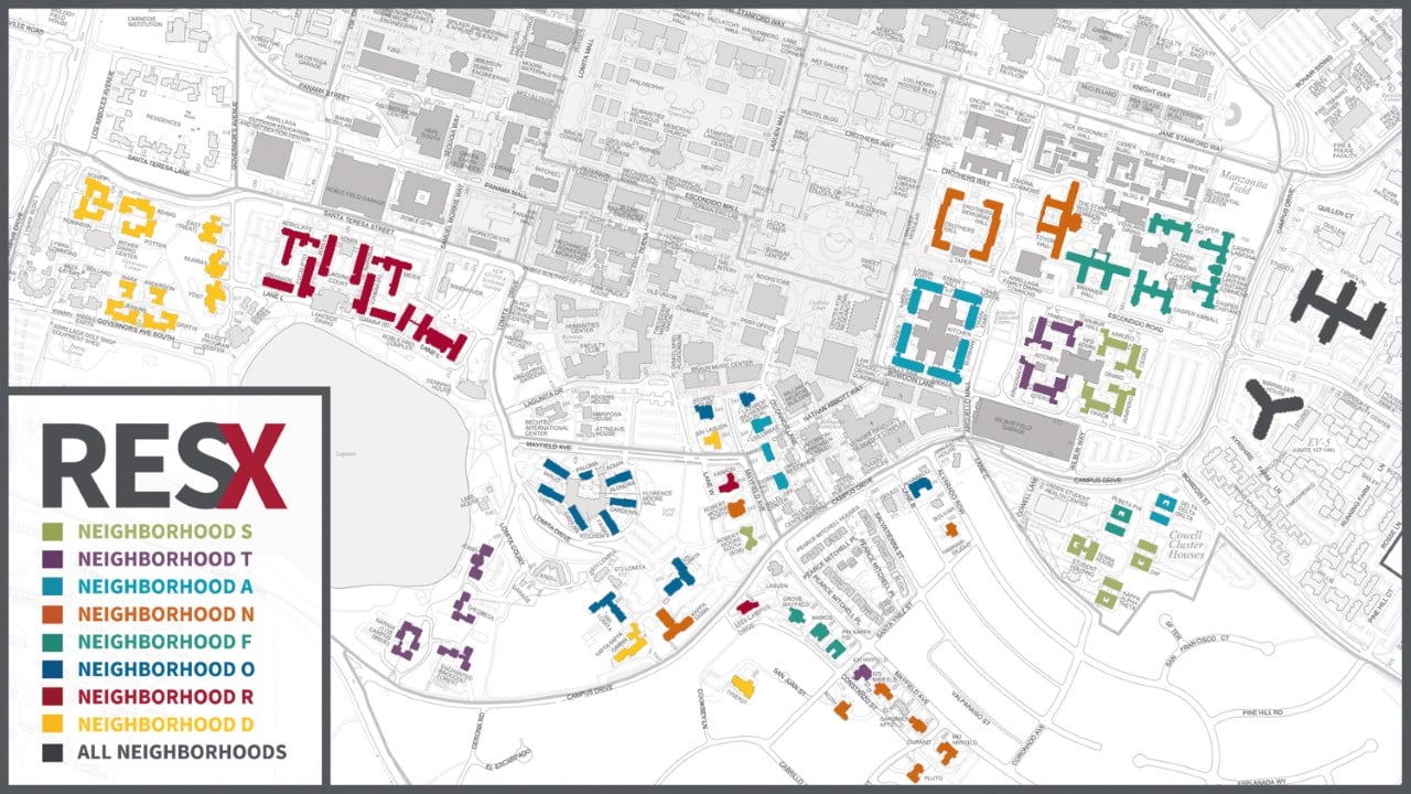 Stanford Shopping Center_Exterior Zone Map