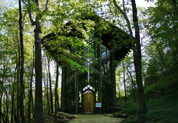 Thorncrown Chapel in Arkansas is considered a model of biophilic design. Photo credit: Bill Keaggy