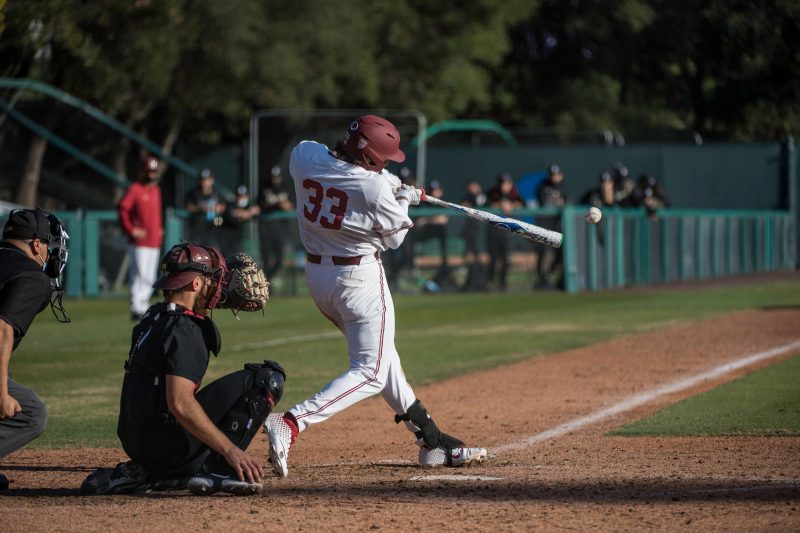 A pinch-hit three-run home run by sophomore infielder Brett Barrera was the difference in Friday's extra-inning Stanford victory. Continuing a multi-week trend, the Cardinal was unable to sweep the series. (Photo: KAREN HICKEY/isiphotos.com)
