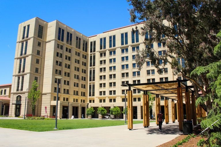 The EVGR building on a sunny day