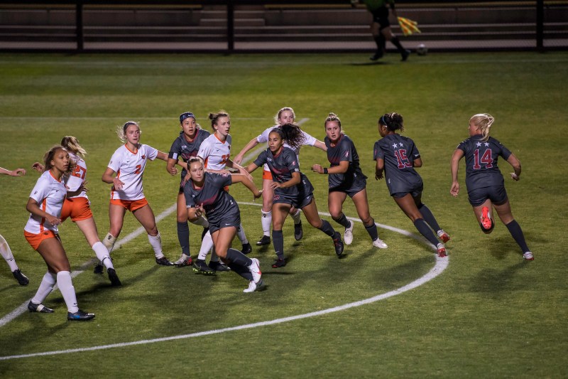 Women's soccer in play against Oregon State