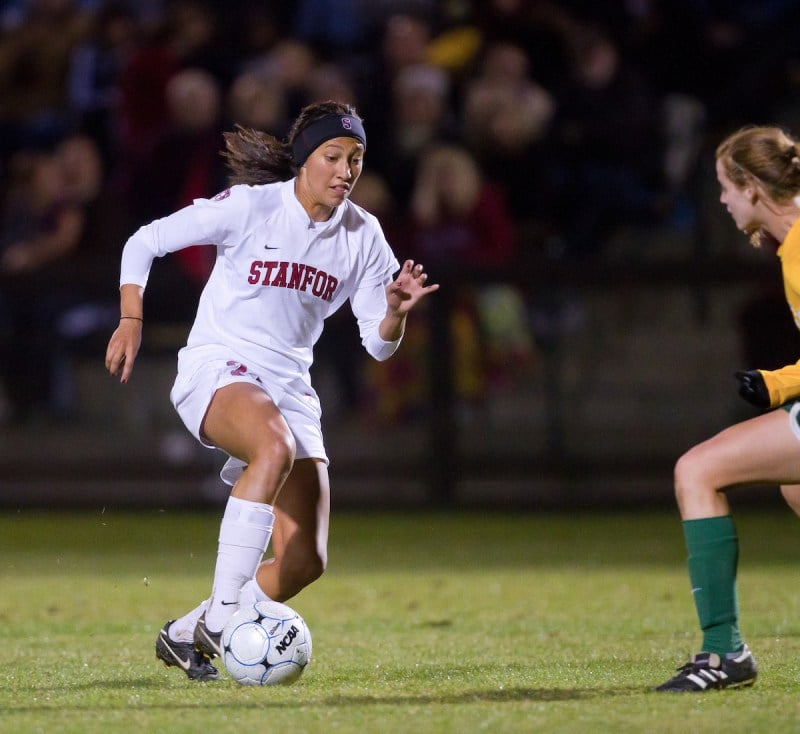 Christen Press '11 competing as a Stanford Cardinal