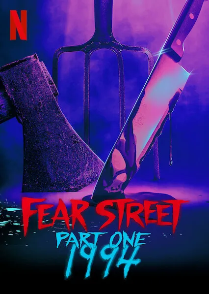 The poster for the film depicts an axe, a knife and a pitchfork.