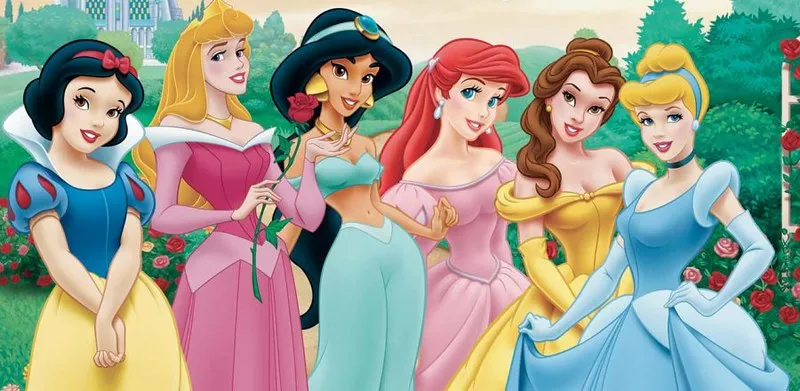 Six Disney princesses