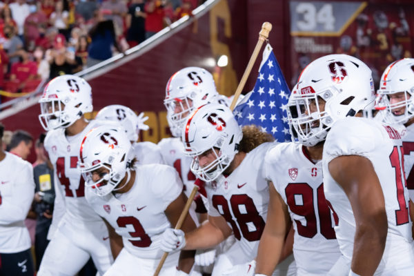 Stanford football prepares to take the field.