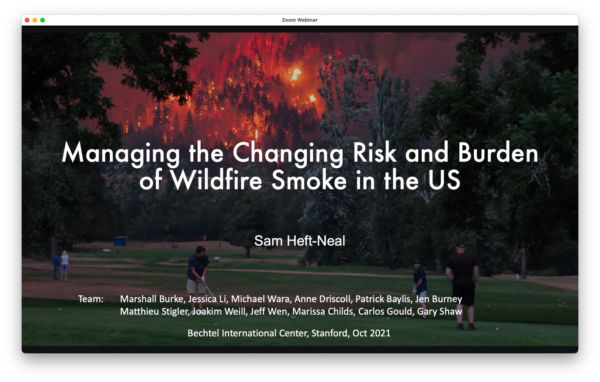Screenshot of wildfire slideshow