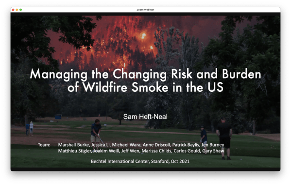 Screenshot of wildfire slideshow