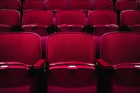 Empty seats of a theater.