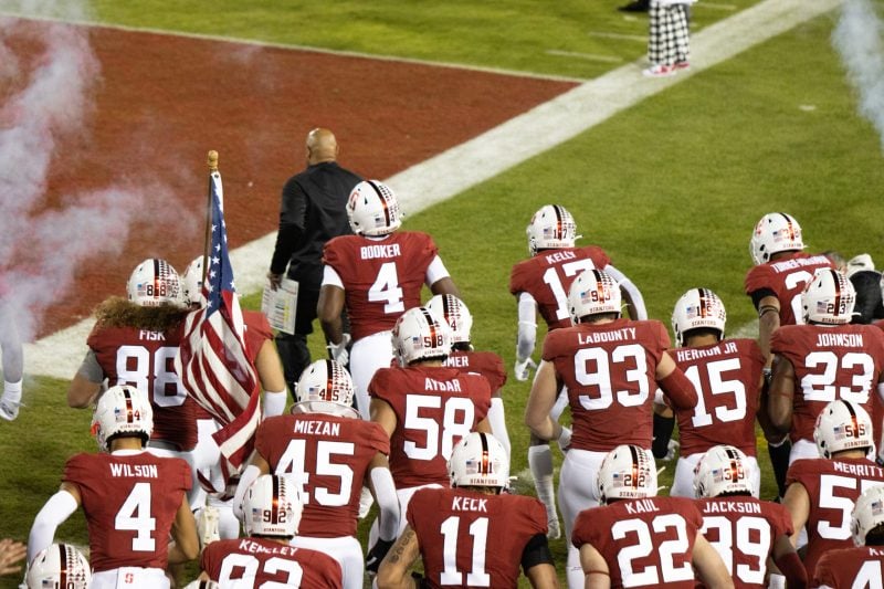 Stanford football takes the field