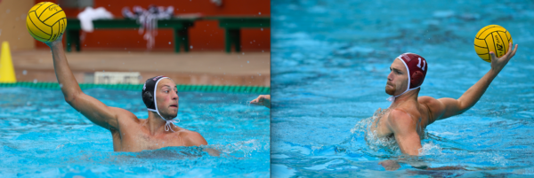 images of quinn woodhead and aj rossman shooting water polo balls