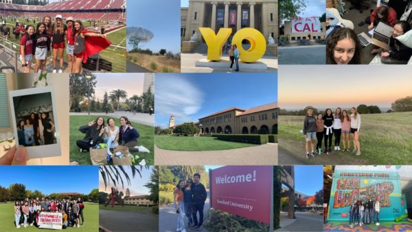 Collage of Vivian Wang's memories from her Stanford fall.