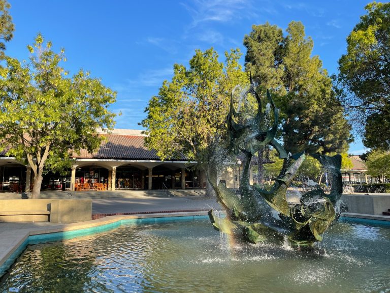 A photo of White Memorial Fountain, or the Claw.