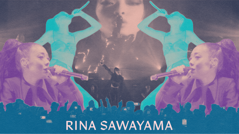 Rina Sawayama performs during her "Dynasty Global Livestream;" Graphic: ZAY SMITH/Stanford Daily