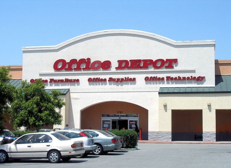 An Office Depot storefront