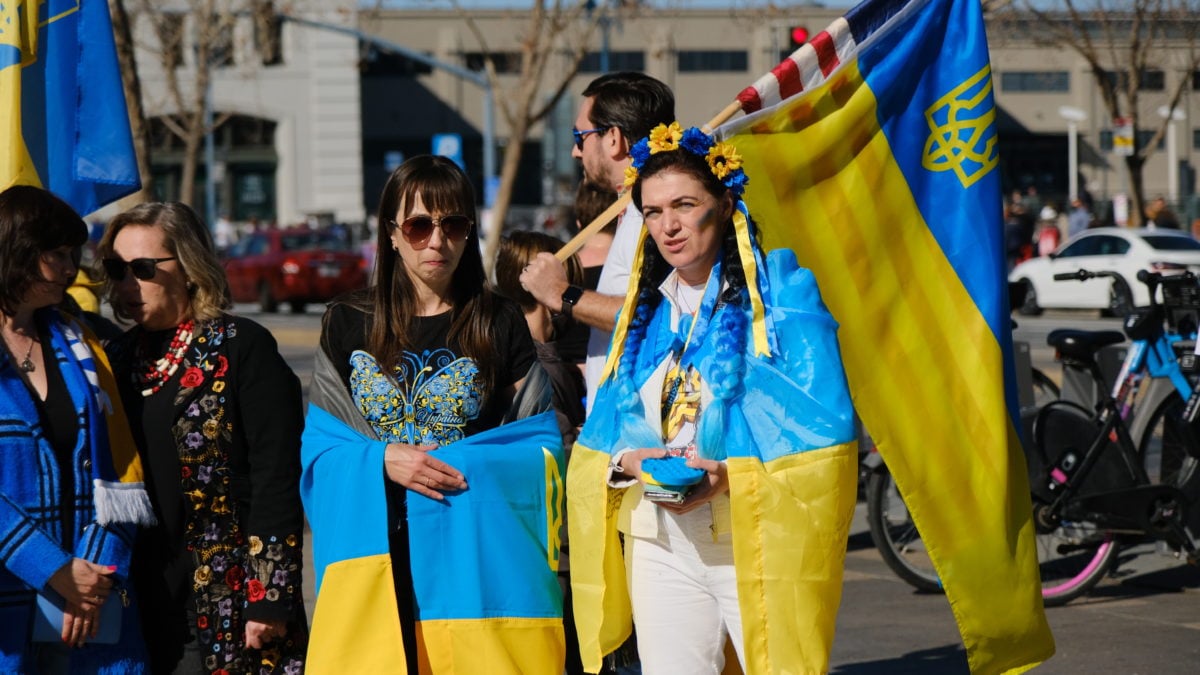Stanford students reflect on ‘Stand With Ukraine’ rally