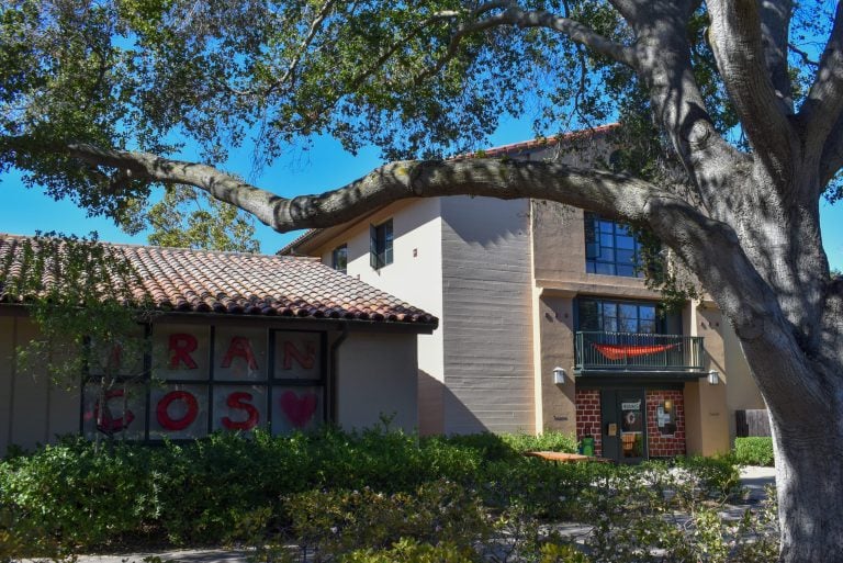 Building with a tree in the right foreground