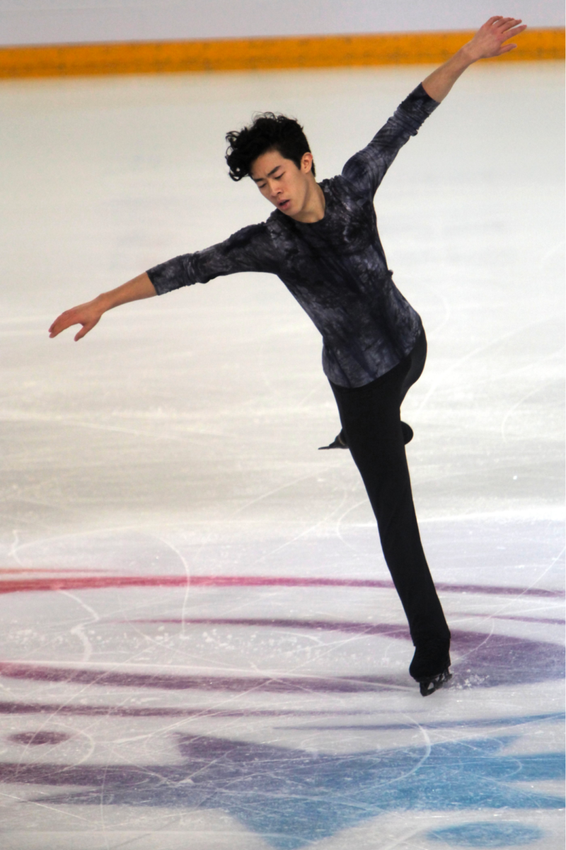 Figure skater Nathan Chen competing in 2018.