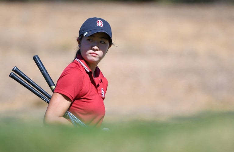 Freshman Rose Zhang prepares for her next shot.