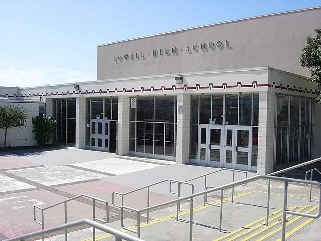 The entrance to Lowell Public High School in San Francisco
