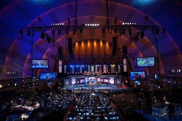 The NFL draft stage