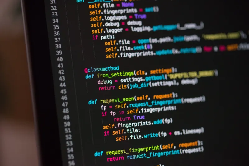 Python code on a laptop screen