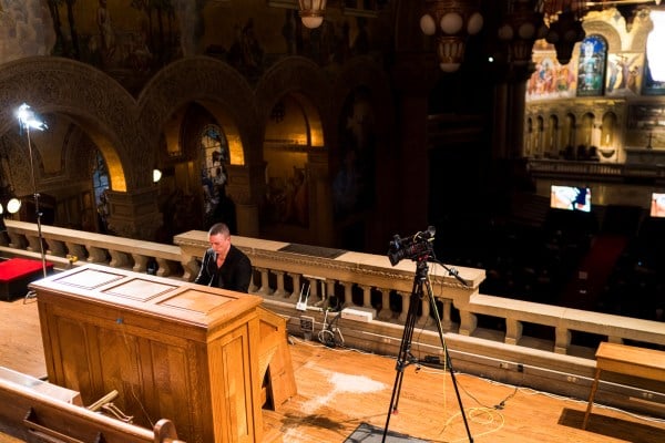 Cameron Carpenter playing the organ in Memorial Church