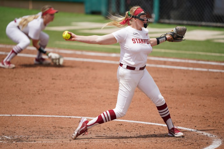 Junior pitcher Alana Vawter throws