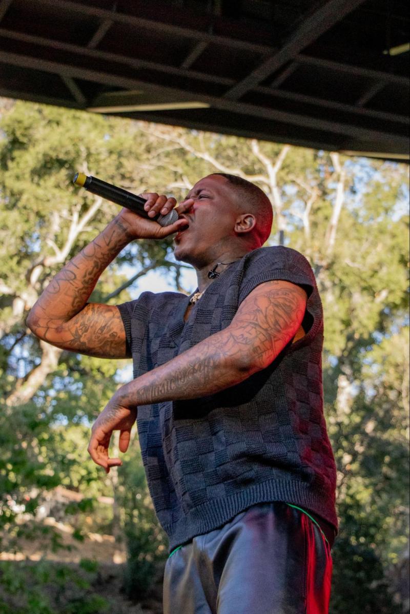 YG performing at Frost Amphitheater as the headliner for Blackfest