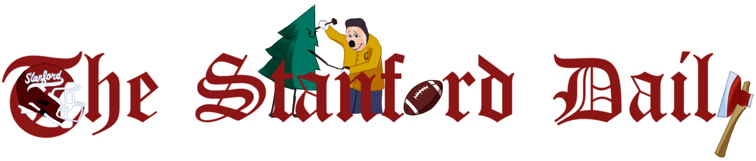 The Stanford Daily logo with various Big Game symbols