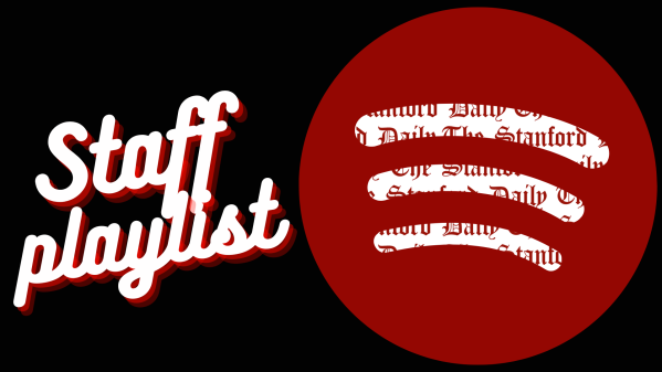 Says "Staff Playlist" next to a red Spotify logo over the words "The Stanford Daily"