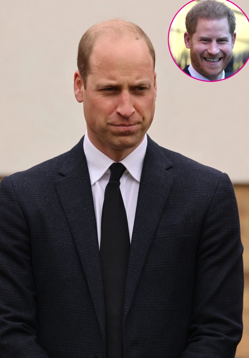 A picture of Prince William with Prince Harry in the corner.