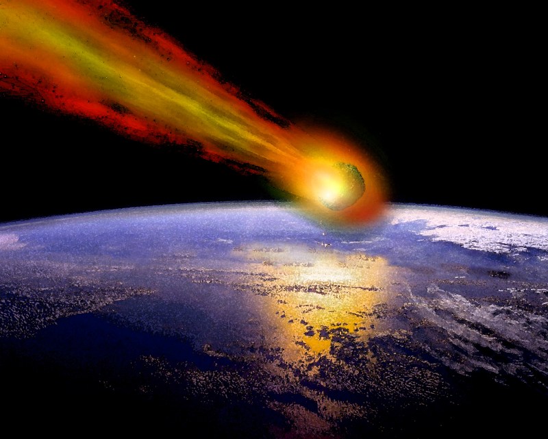 meteor hurtling toward the earth