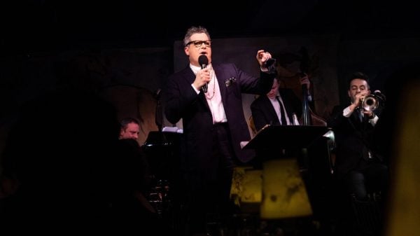Isaac Mizrahi performs stand-up comedy and jazz music at Bing Studio.