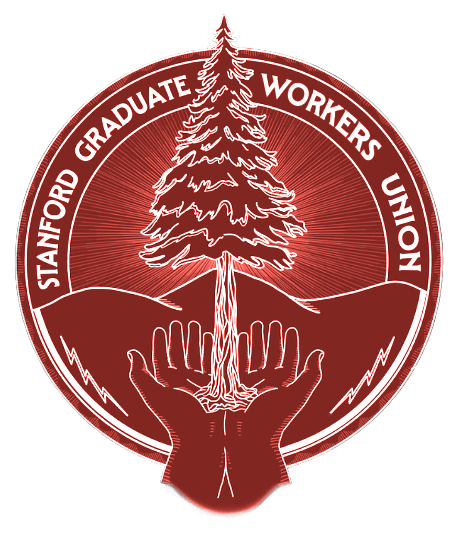 Logo for the Stanford Graduate Workers Union.