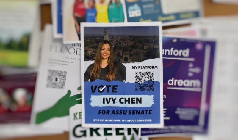 Poster for ASSU candidate Ivy Chen