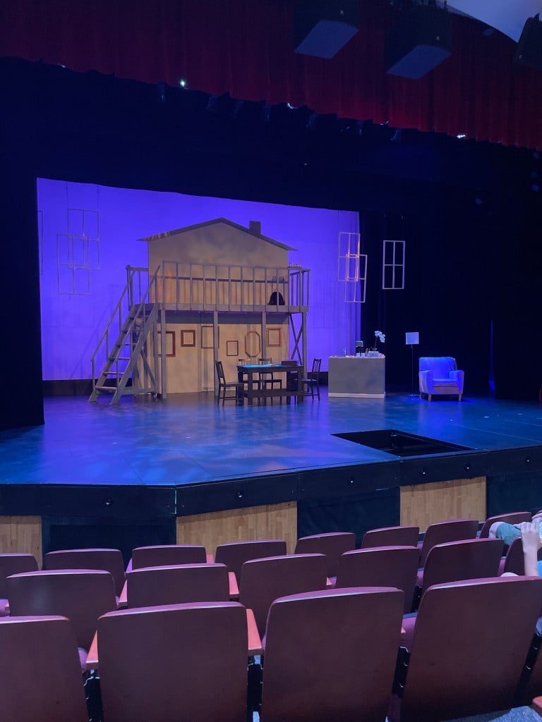 The frame of a house sits center stage on Sunnyvale Community Players' production of "Next to Normal."