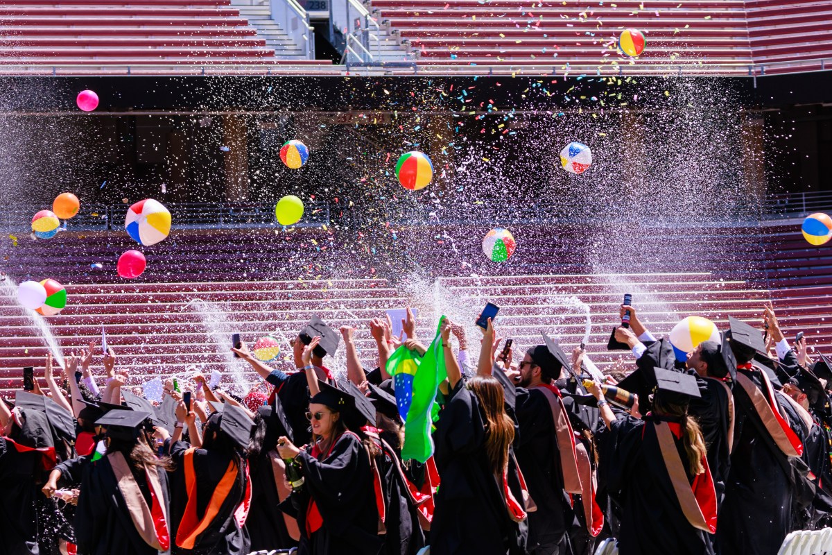 Stanford 2023 commencement: Wacky costumes, sun, and tennis jokes