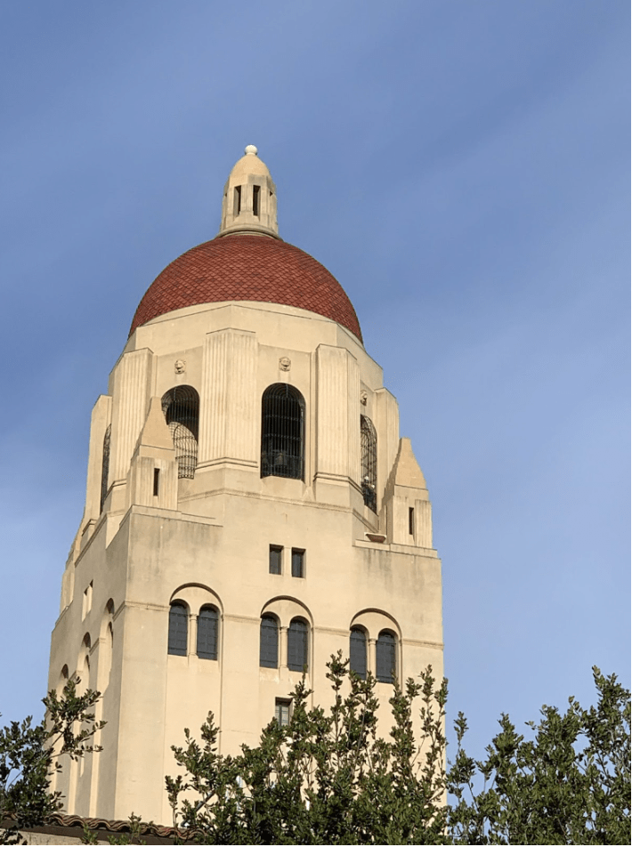 Hoover Tower on a sunny day