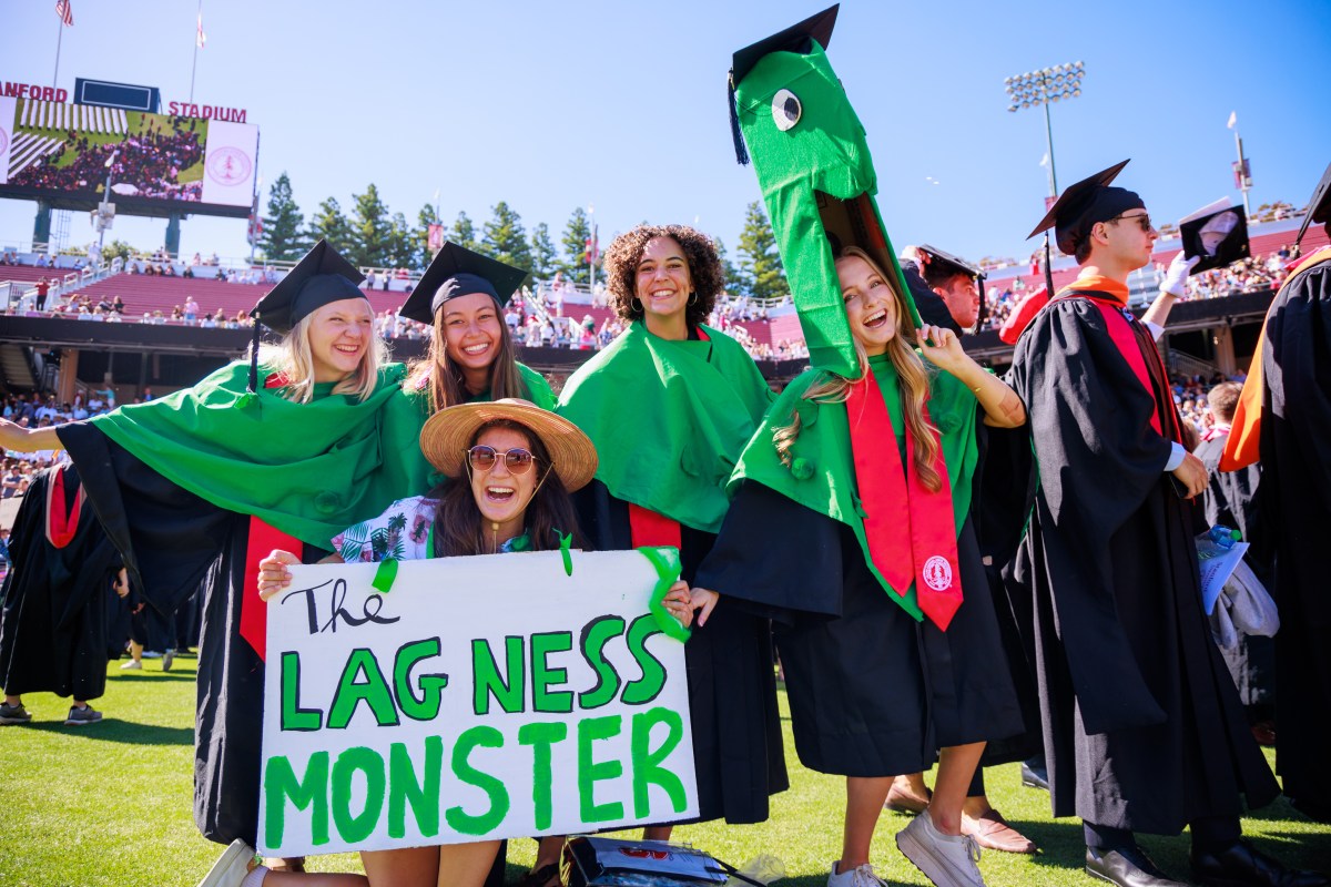 Stanford 2023 commencement: Wacky costumes, sun, and tennis jokes