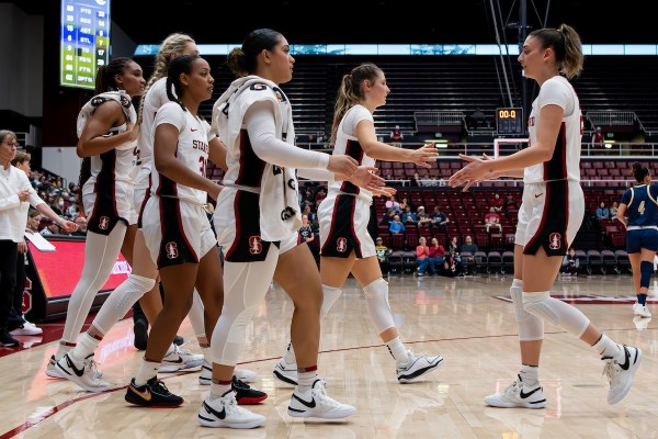 Stanford women's basketball team during a game between Stanford University and the University of California, Davis at Maples. (Photo: SUPRIYA LIMAYE/ISI Photos)