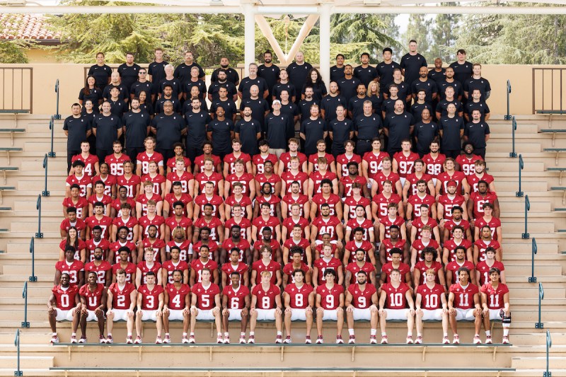 The Stanford football team poses for a team photo a week before the 2023 season opener against Hawaii (Photo: Bob Drebin/ISI Photos).