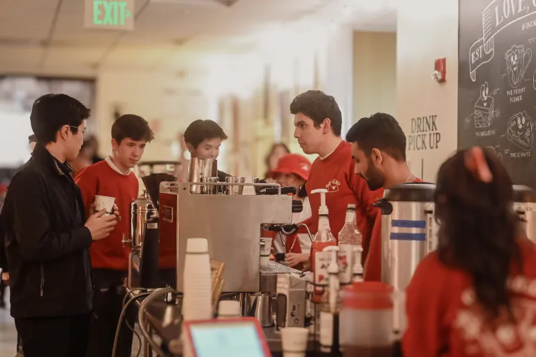 Barista's serve up drinks inside of On-Call Cafe's Old Union location.