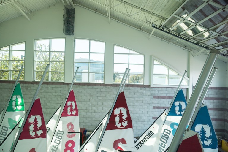 Stanford Sailing during a practice in Redwood City.