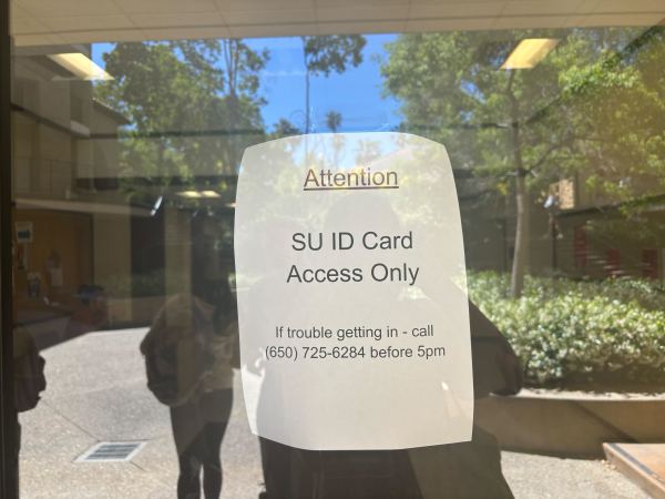 A sign reads "SU ID Card Access Only"