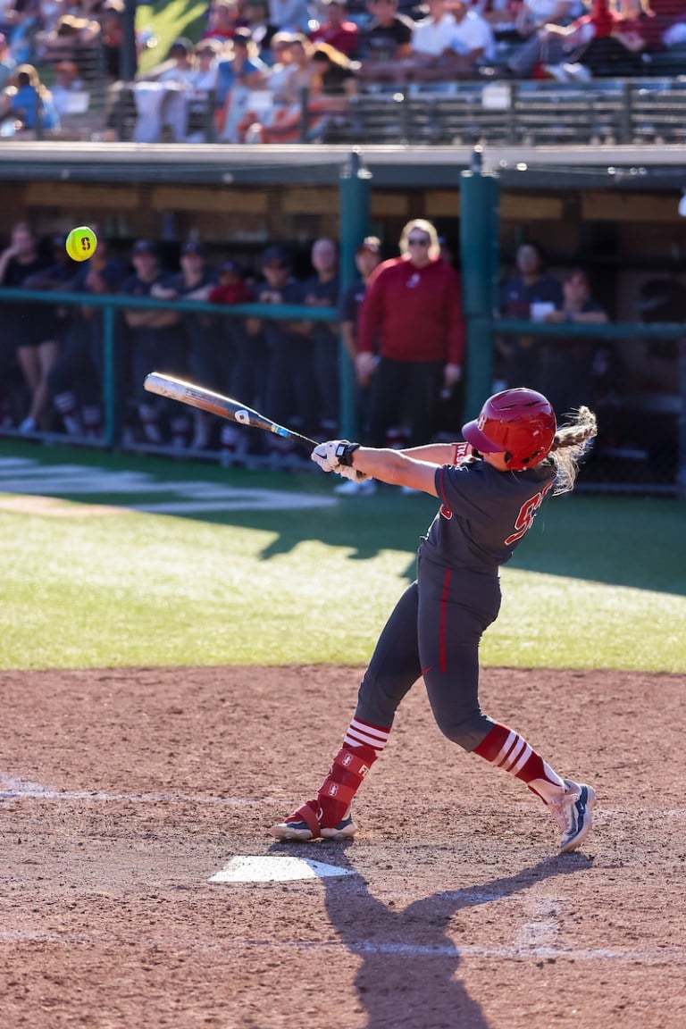 Taryn Kern hits a ball against UCLA.