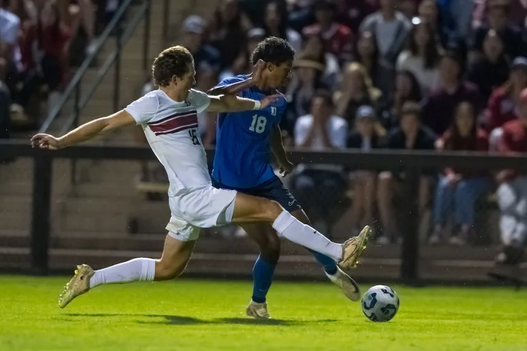 Will Clearly against Duke men's soccer.