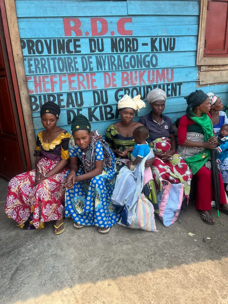 Internally displaced Congolese women in Focus Congo Village in Goma, eastern Democratic Republic of the Congo. (Courtesy of Jackline Wambua)