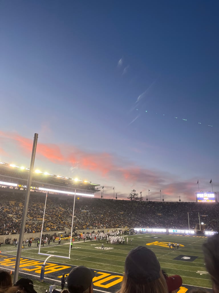 California Memorial Stadium under the lights.